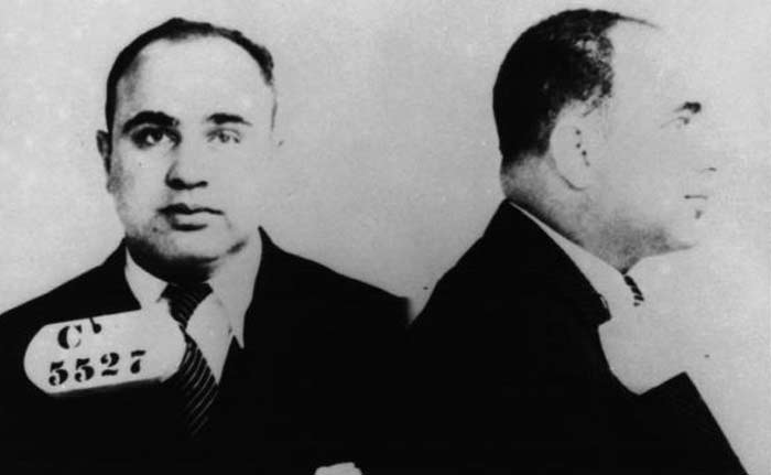 Аль Капоне во время ареста