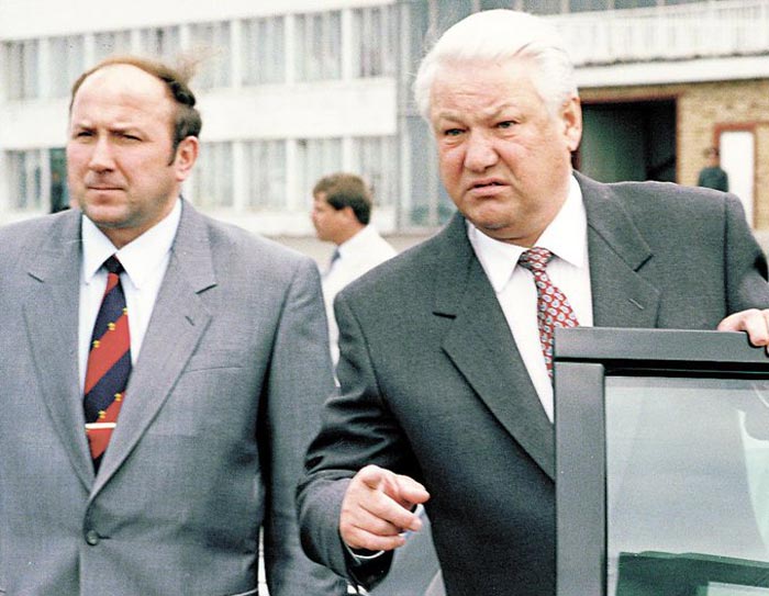 Александр Коржаков и Борис Ельцин