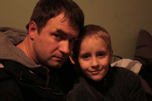 Андрей Казаков с сыном Макаром
