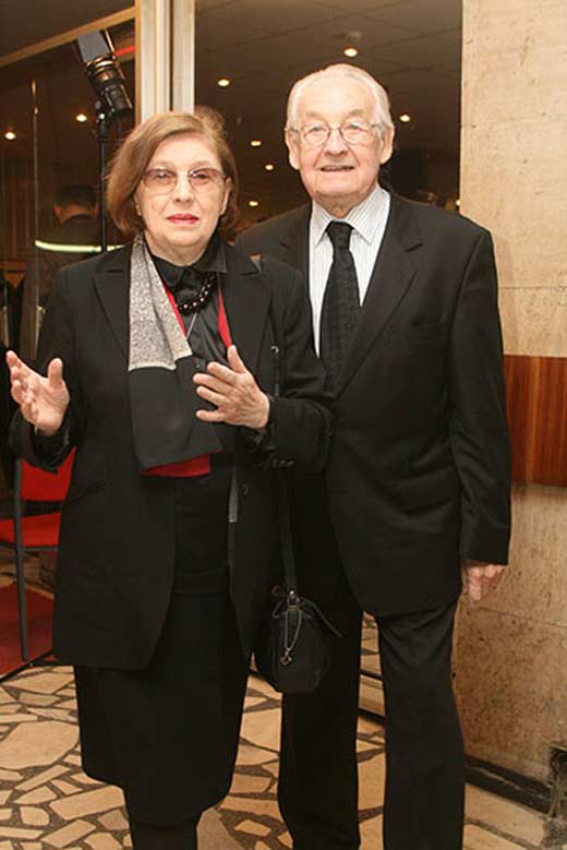 Анджей Вайда с женой Кристиной Захватович