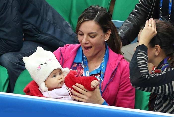 Елена Исинбаева с дочерью