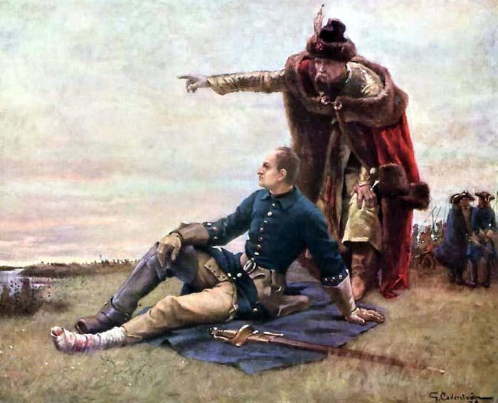 Карл XII и гетман Мазепа после Полтавской битвы