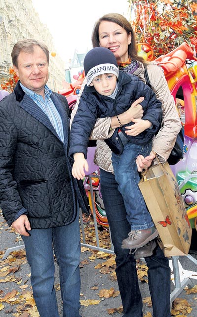 Игорь Бутман с женой Оксаной и сыном Марком