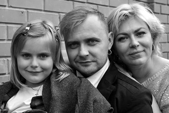 Наталья Корецкая с мужем и дочерью