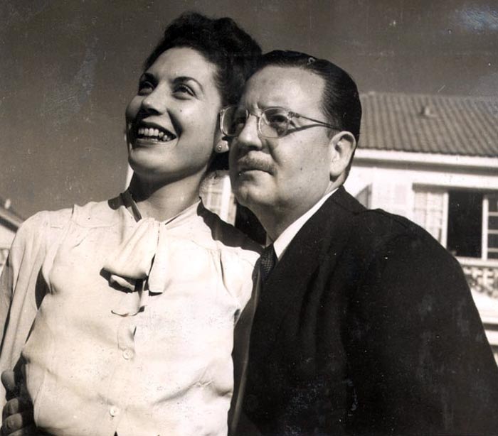 Сальвадор Альенде и жена Ортенсия Бусси