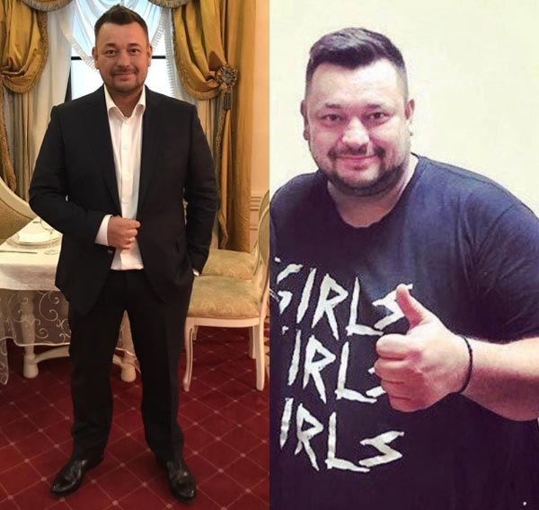 Сергей Жуков до и после похудения