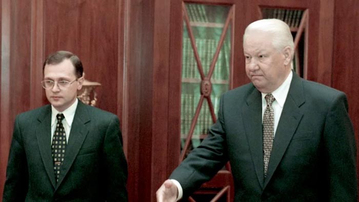 Сергей Кириенко и Борис Ельцин