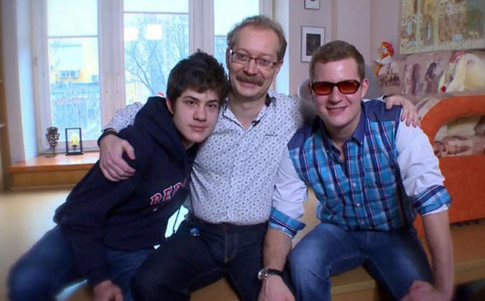 Андрей Продеус с сыновьями