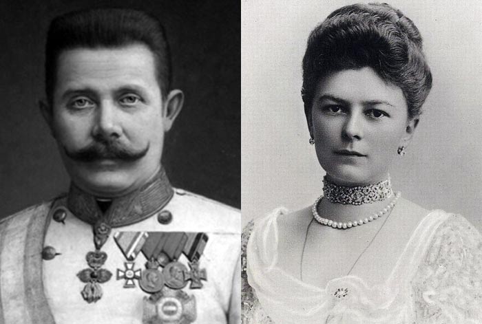 Эрцгерцог Франц Фердинанд с женой Софией