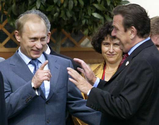 Герхард Шрёдер и Владимир Путин 2