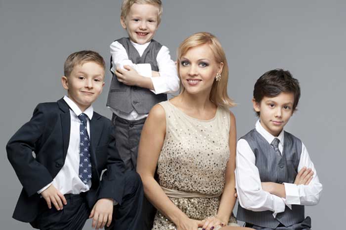 Ирина Сашина с детьми