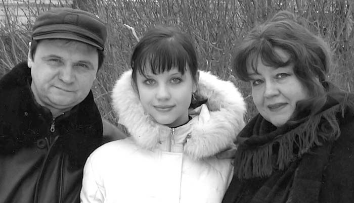 Ольга Самошина и Константин Воробьев с дочерью Полиной