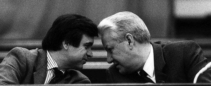 Руслан Хасбулатов и Борис Ельцин