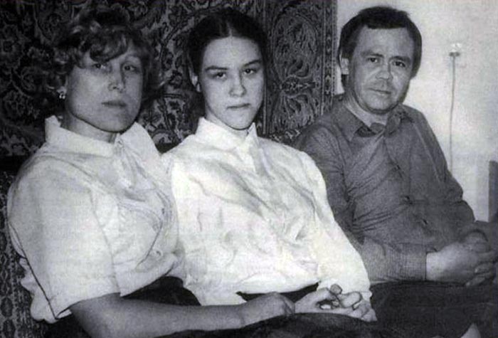 Валентин Распутин с женой и дочерью