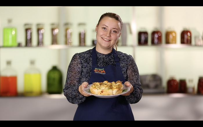 Пирог из картофельных роз