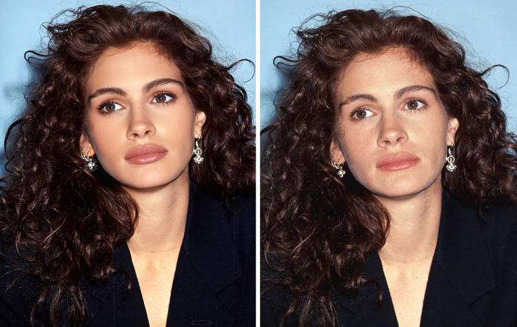 15 знаменитых женщин отфотошопили в стиле последних трендов, и теперь они все на одно лицо
